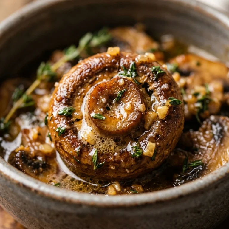 Roasted Mushrooms in a Browned Butter, Garlic and Thyme Sauce